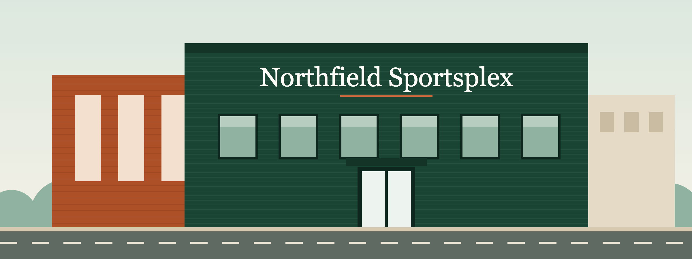 Sports facility building exterior
